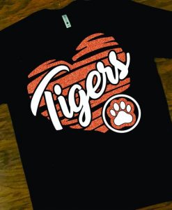 Heart with Paw Tiger T-shirt ZK01