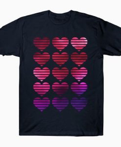 Mixed Media Hearts T-Shirt ZK01