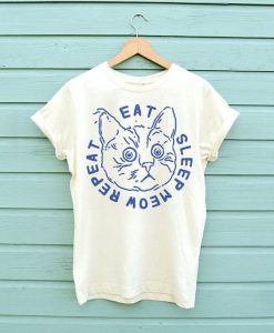 Eat Sleep Meow Repeat T-shirt FD01