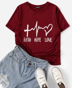 Faith Hope Love T Shirt SR01