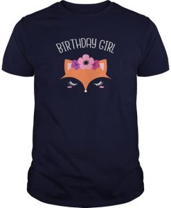 Fox Birthday Girl T-Shirt EL01