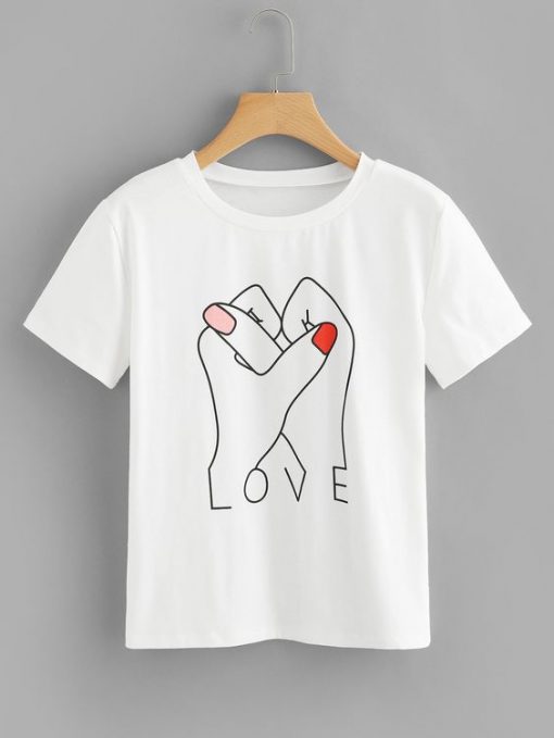 Graphic Print Tee For Women T-shirt FD01