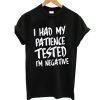 I'm Negative Black T-shirt ZK01