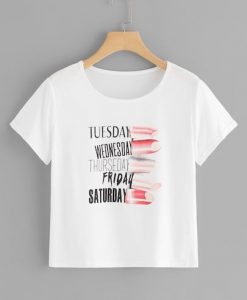 Slogan Print Tee T-Shirt SR01