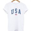 USA Flag White T Shirt SR01