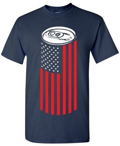 Apparel Beer Can American Flag Mens T Shirt KH01