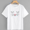Cat face T Shirt SR01