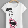 Face Print TeeFor Women T-shirt FD01