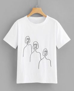 Figure Embroidery Tee T-shirt FD01