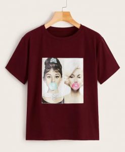 Figure Print Tee T-Shirt VL01