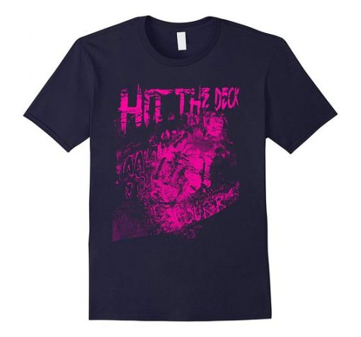 Hit The Deck Pink Skater Skateboarding T Shirt FD01