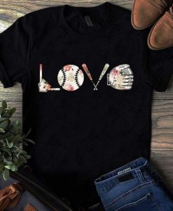 Love baseball Print T Shirt SR01