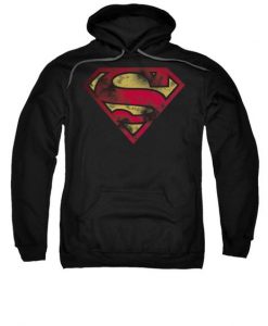 Superman Hoodie War Torn Shield EL26