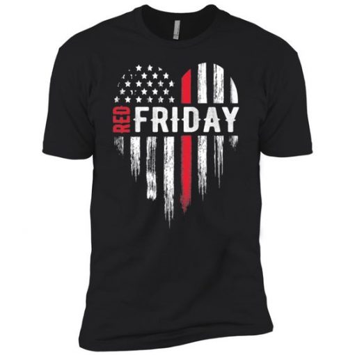 Thin Red Friday USA Line Design T-Shirt DV29
