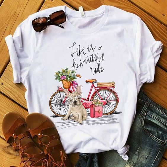 French bulldog Bike T-Shirt VL14N