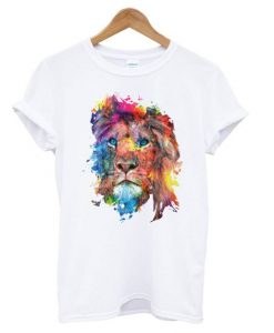 Lion Watercolor T Shirt SR7N