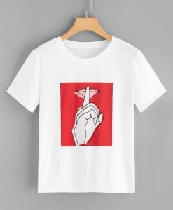 Lip Print T-Shirt VL14N