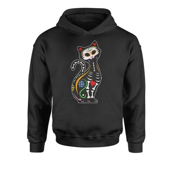 Skeleton Cat Hoodie FD30N