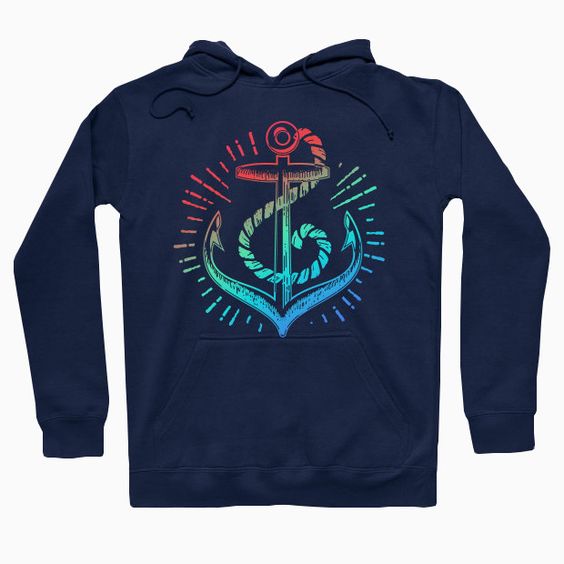 Colourful anchor Hoodie SR2D