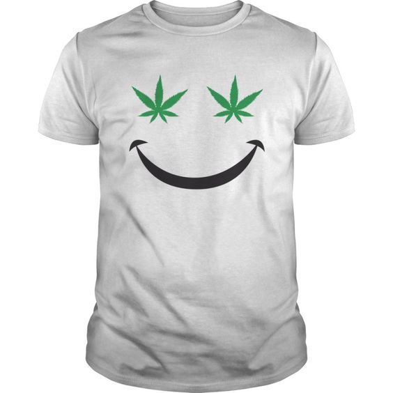 Cute Marijuana Smiley T shirt SR18D