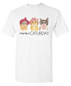 'Every Day Is Caturday' T-Shirt DL21D