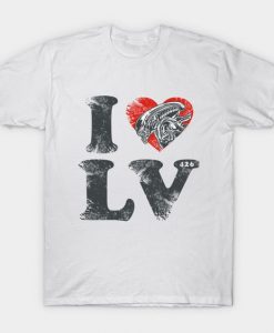 I LOVE LV Aliens T-Shirt VL23D