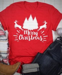 Merry Christmas Silhuette Tshirt EL6D