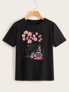 Perfume And Floral Tshirt EL6D
