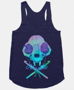 Cat Skull & Crochet Tanktop FD21J0