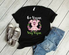 Go Vegan Pig Tshirt EL30J0