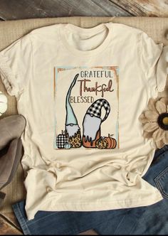 Grateful Thankful Tshirt EL24J0