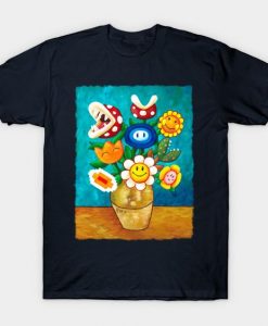 Mario Van Gogh's Flowers T-Shirt Y2J0