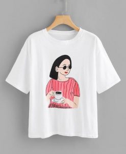 Girl Coffee T-Shirt FD6F0