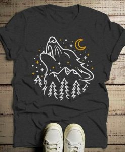 Hipster Howling Wolf T-Shirt FD4F0