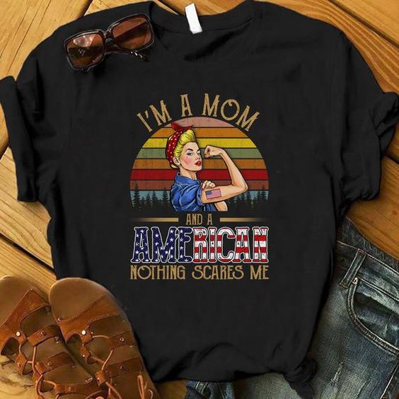 Mom and American T Shirt RL7A0