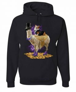 Corgi Riding a Gentleman Llama Hoodie AL29AG0