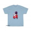 astronaut riding scooter T-shirt FD12D0