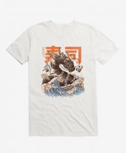 Great Sushi Dragon White T-Shirt AL10F1