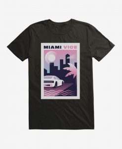 Miami Vice Pastel City Scene T-Shirt AL26F1