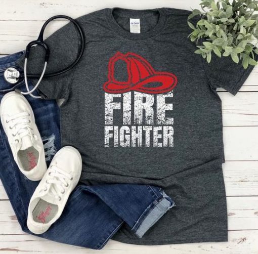 Firefighter Hat T-Shirt EL16A1