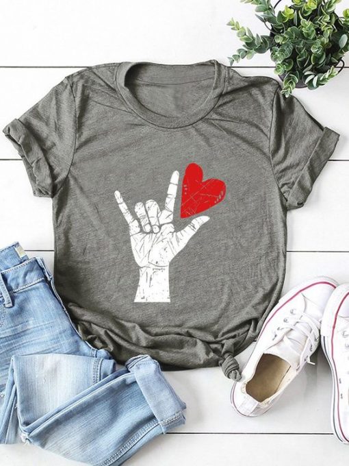 Gesture Heart T-Shirt EL16A1