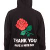 Thank You Rose Black (BACK) Hoodie THD