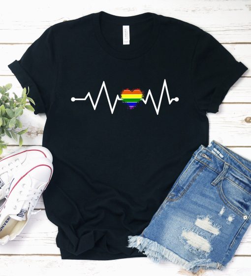 LGBTQ Heartbeat T-Shirt AL13JN2