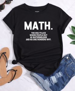 Math Slogan Graphic T-Shirt AL11JN2