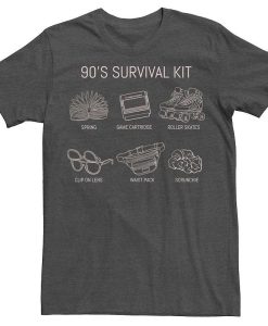 90s Survival Kit Collage Line Sketch T-Shirt AL29JL2