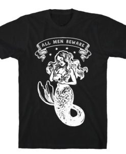 All Men Beware Vintage Mermaid T-Shirt AL21JL2