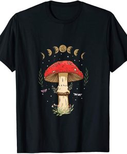 Dark Academia Cottagecore Aesthetic Magical Mushroom Fungi T-Shirt AL19JL2