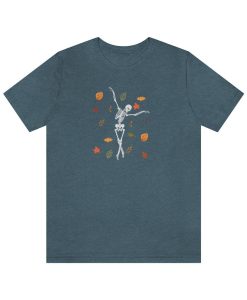 Dancing Halloween Autumn Skeleton T-Shirt AL26AG2