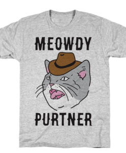 Meowdy Purtner Cowboy Cat T-Shirt AL2AG2