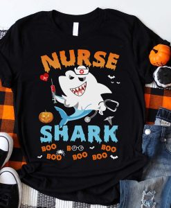 Halloween Nurse Shark Boo Boo Boo T-Shirt AL